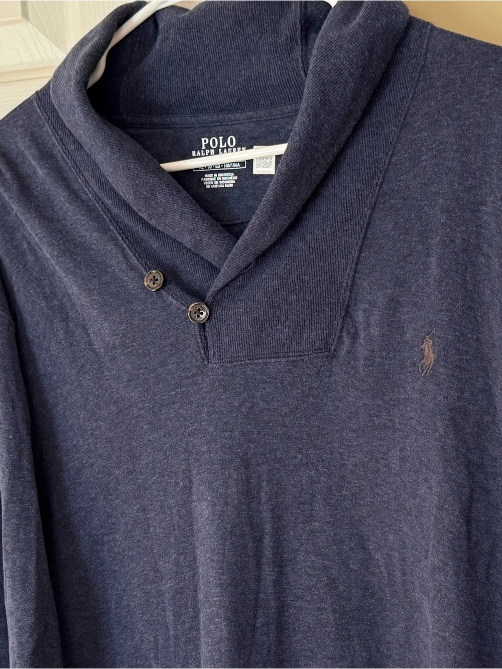 Polo Ralph Lauren Luxury Jersey Shawl-Collar Pullover Sweater mens size XL